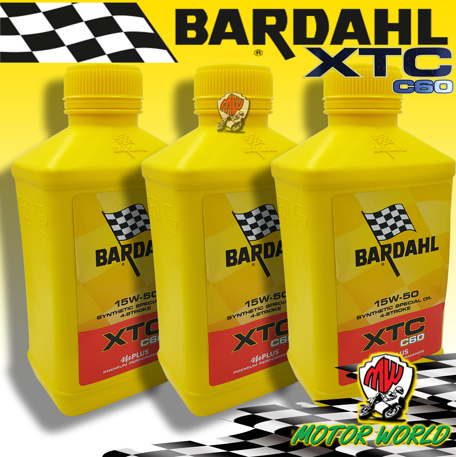 Kit Tagliando Bardahl Con Olio XTC C60 15W50 E Filtro HF985 Per Yamaha T-Max, Kymco Xciting