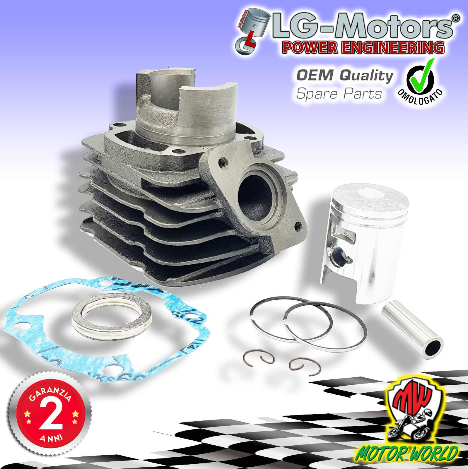 GRUPPO TERMICO 70cc CILINDRO SCOOTER ø47 RACING MBK BOOSTER 50 2T euro