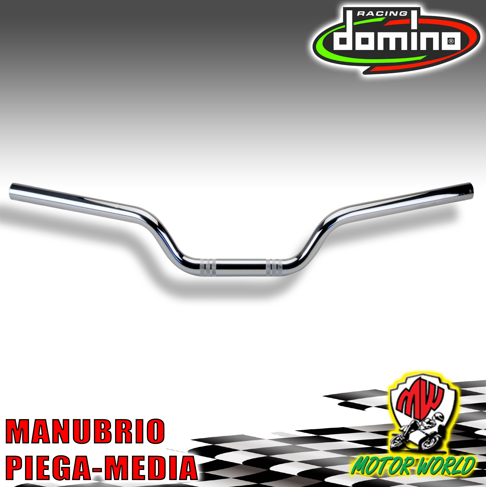 Manubrio Moto Retrò 22mm Cromato - Per Harley Davidson XL883, XL1200, Dyna, Softail, Chopper E Cafe Racer