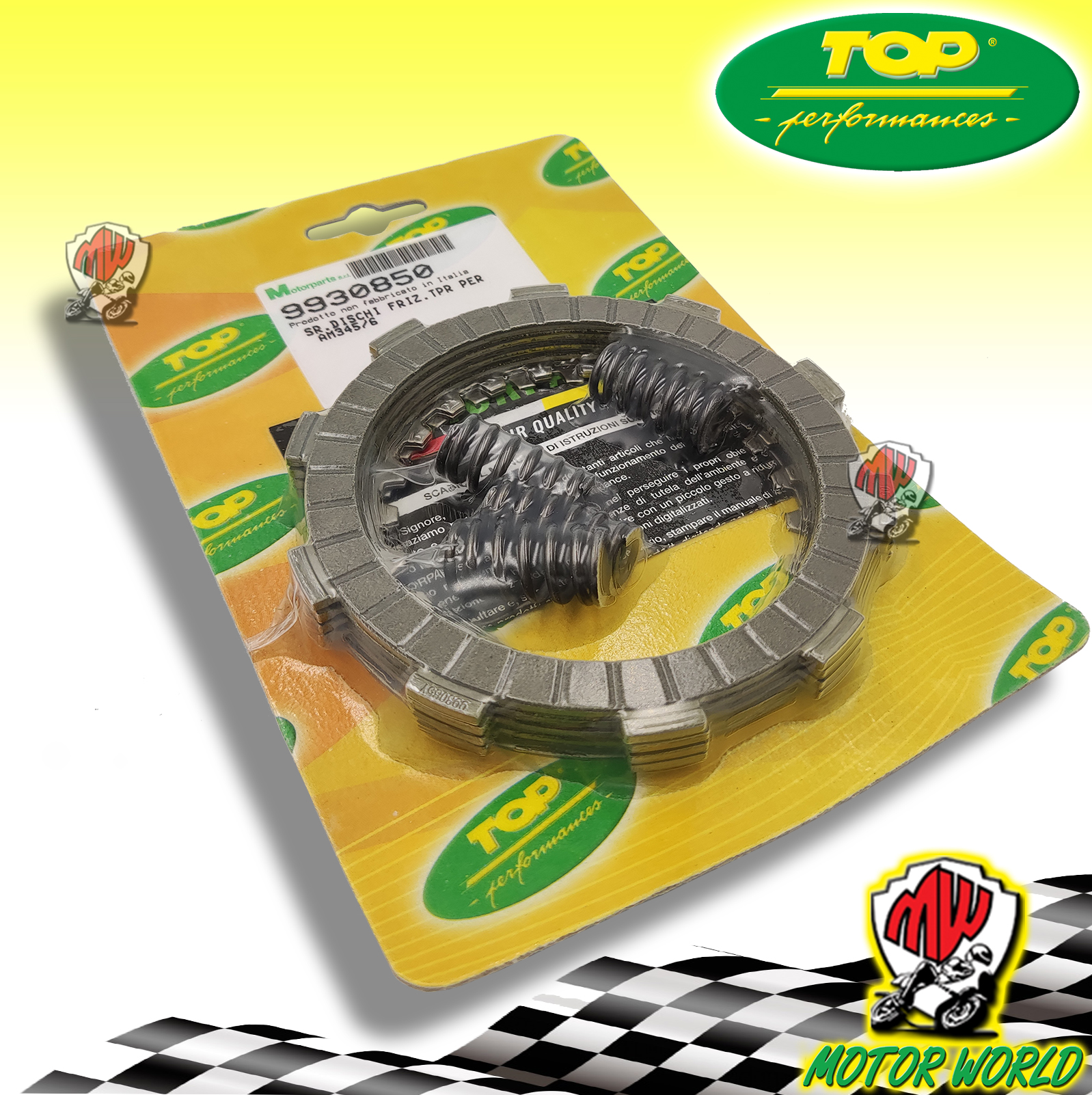Kit serie 4 dischi frizione polini vespa 50 fl/ape 50 fl a 6 molle