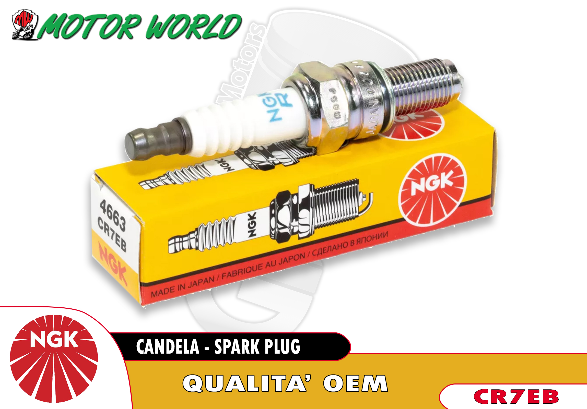 NGK SPARK PLUGS 4663 Spark Plug - CR7EB