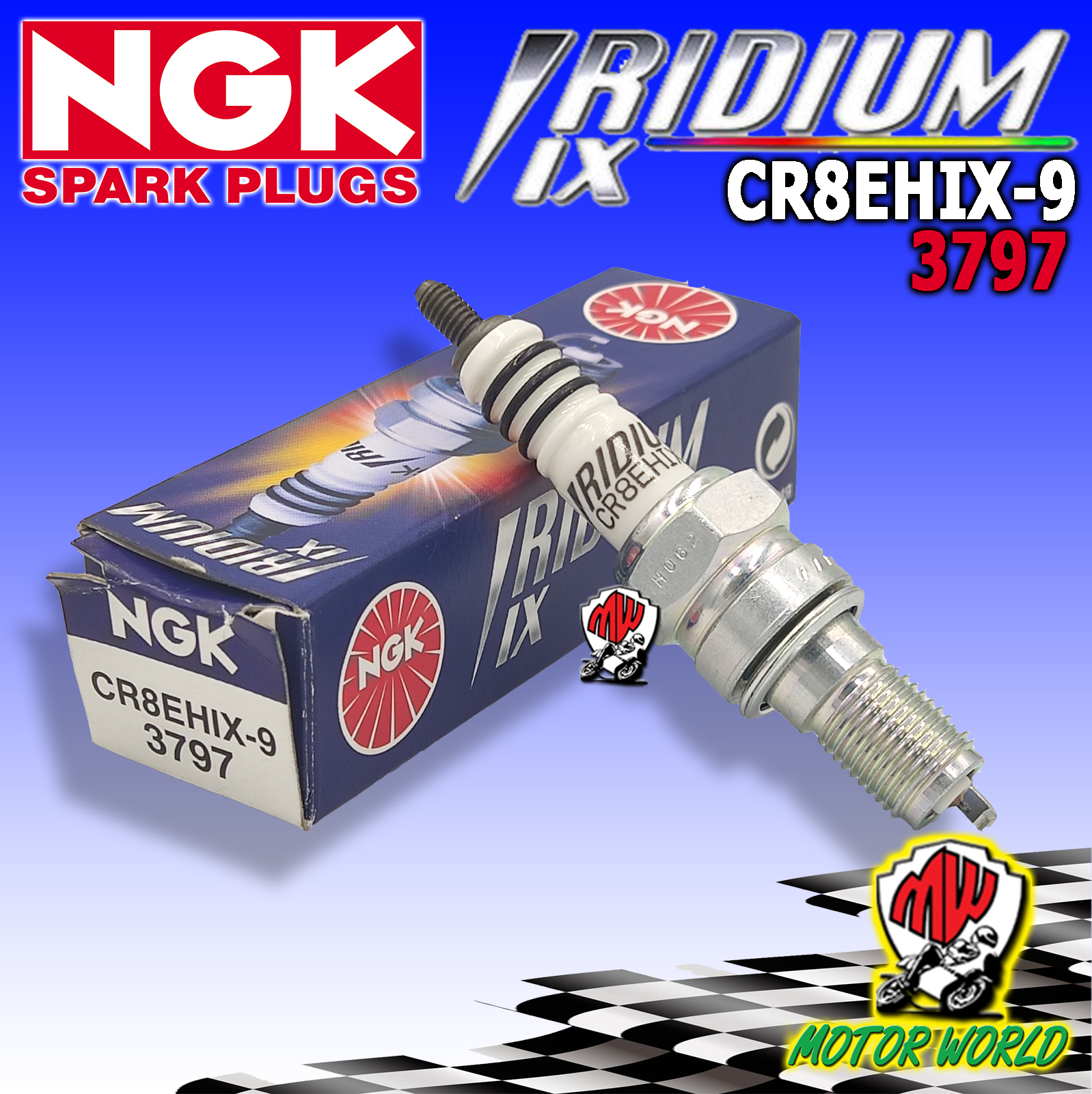 Bougie NGK iridium type CR8EHIX-9 référence 3797